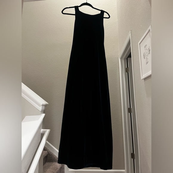 Womens Sz 4 Laundry by Shelli Segal Blue velvet long evening dress - Picture 1 of 9